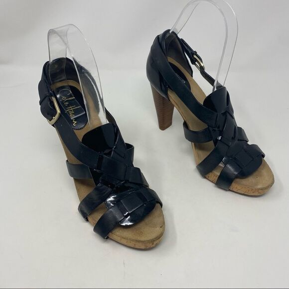 Cole Haan Black Leather Heels- Size 7.5 - Picture 9 of 13